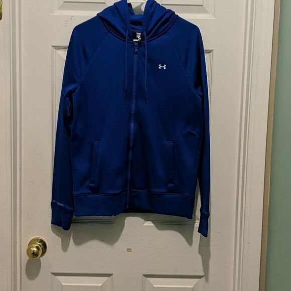 Under Armour Tops - Under Armour cold gear royal blue hoodie Sz M